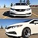 Front Bumper Lip Compatible with 2013-2015 Honda Civic, IKON V3 Style PU Unpainted Black Under Splitters Spoiler Chin Lip Protector by IKON MOTORSPORTS, 2014