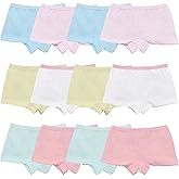Anktry Kids 12 Pack Soft Comfort Cotton Knickers Underwear Little Girls Assorted Boyshort Panties 2-12 Yrs