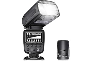 Powerextra Flash Speedlite, 2.4G Wireless Flash Trigger Transmitter Kit for CA Nikon Panasonic Olympus Pentax and Sony DSLR Camera, Digital Cameras with Standard Hot Shoe