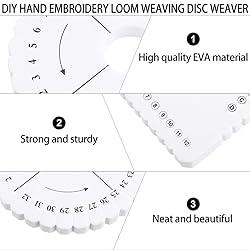 EXCEART 2pcs Kumihimo Beading Cord Disc Disk Round