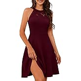 Bbonlinedress Women Cocktail Formal Wedding Dress Halter Evening Party Short Bridesmaid Holiday Prom Dresses for Teens 2026