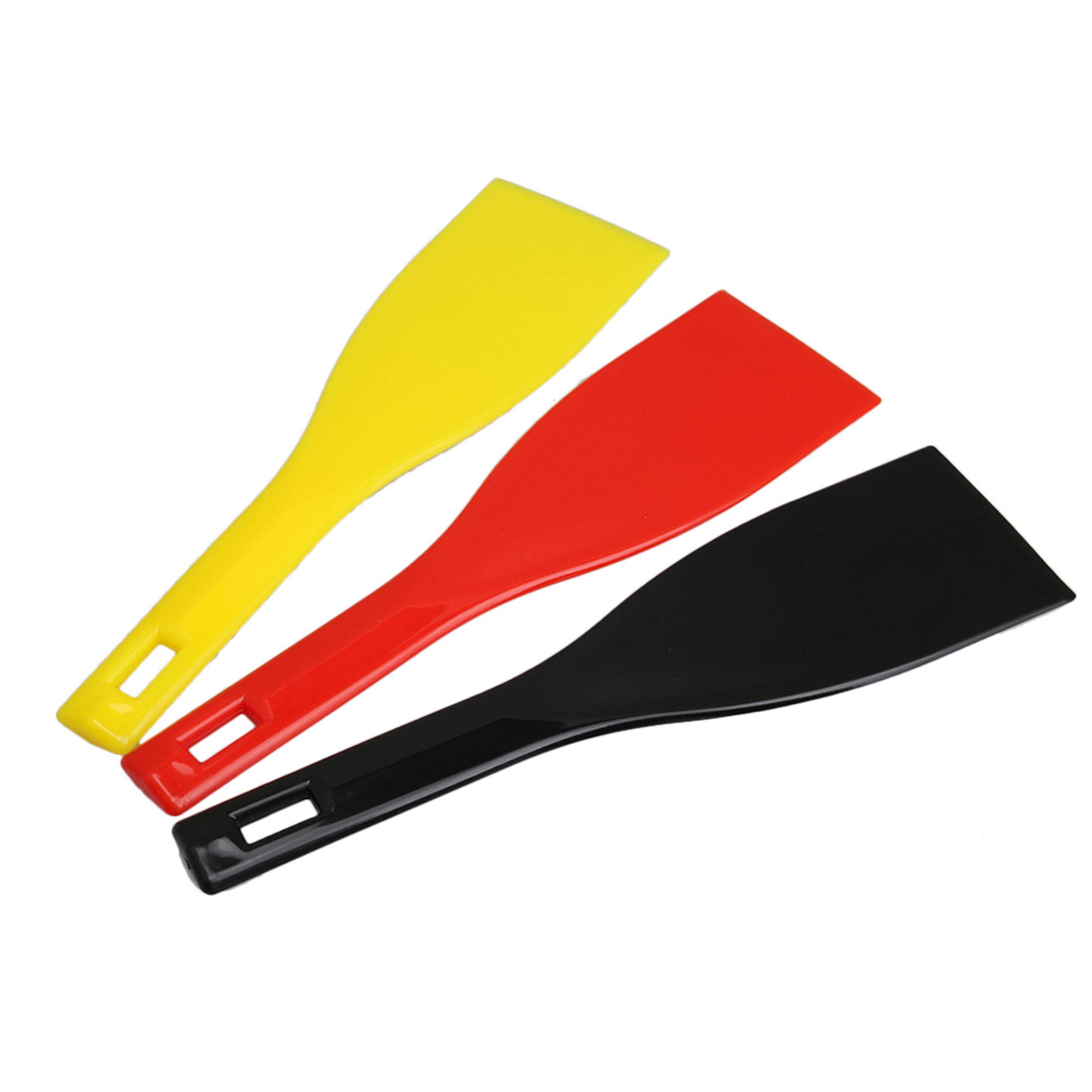 Mxfans 5 Pieces 285x77mm Plastic Spatulas Ink Scoop Screen Printing Shovel Tool for Silk Printing