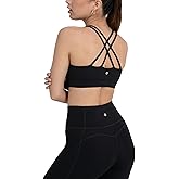 YITTY Active Women's Ultraluxe Strappy Medium Impact Bra, Athleisure, 4-Way-Stretch