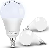 ALIDE E12 100W Equivalent LED Candelabra Bulbs,6000K Daylight White | Bright E12 Small Candelabra Screw Base Globe Shape Chandelier Ceiling Fan Bulbs 10W 1200lm,Non Dimmable,3Pcs