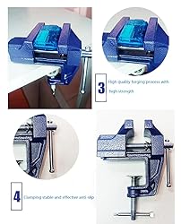 MYTEC Mini Table Clamp, 2.0" blue, Small Bench