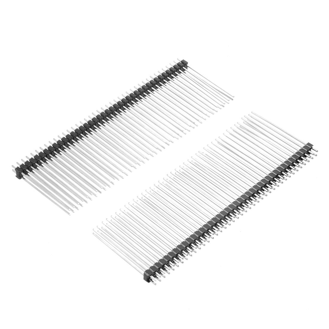 Sourcingmap 5Pcs 2.54mm Pitch 40-Pin 40mm Long Double Row Straight Connector Pin Header Strip for Prototype Shield