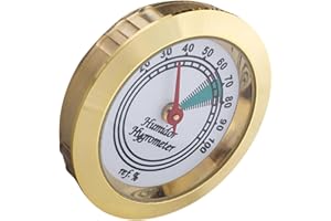 CONGARTENO Analog Hygrometer for Humidor Small Cigar Humidity Meter Embedded Daily Use Cigar Humidor Gauge Accurate Moisture 