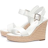 VICKI·VICKI Wedges for Women Platform Sandals Wedge Heels for Sandals Comfortable Summer Espadrille Shoes Ankle Strap&Open Toe