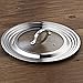 Cook N Home Stainless Steel with Glass Center Universal Lid, Fits 8, 10.25, 11, and 12-Inch