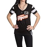 Calhoun NHL Womens Retro Varsity Short Sleeve Cotton V-Neck T-Shirt