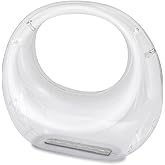 YYW Acrylic Evening Clutch Purse Moon Shape Unique Transparent Evening Handbag