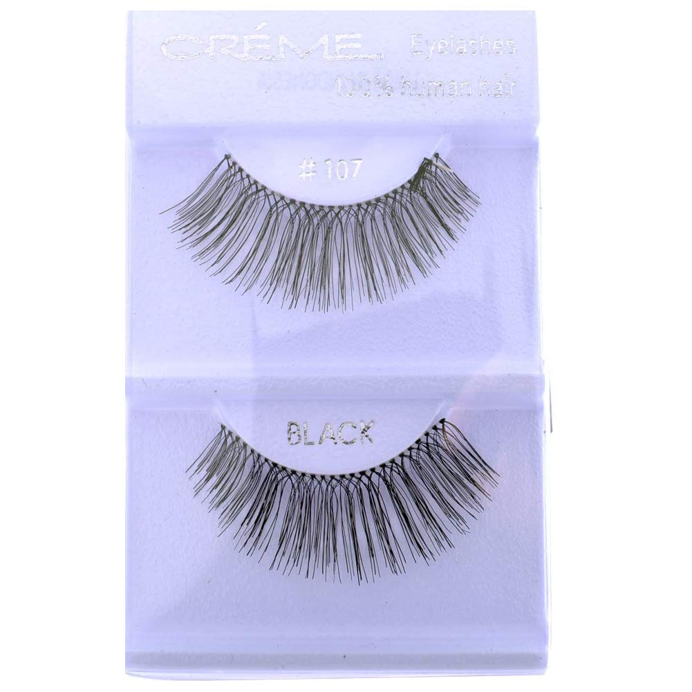 36 Pairs Crème 100 Human Hair Natural False Eyelash