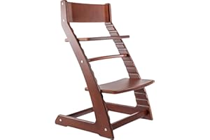 FORNEL Adjustable High Chair in Dark Walnut Finish | The Forever Chair That Grows from Toddler to Adult | Premium Solid Wood Construction