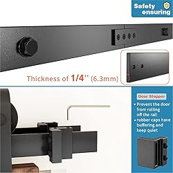 ZEKOO 12 FT Double Track Bypass Barn Door Hardware