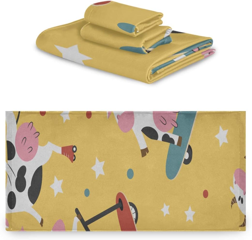 Yushg Ausgefallene Handtücher Badezimmer-Sets Vector Seamless Funky