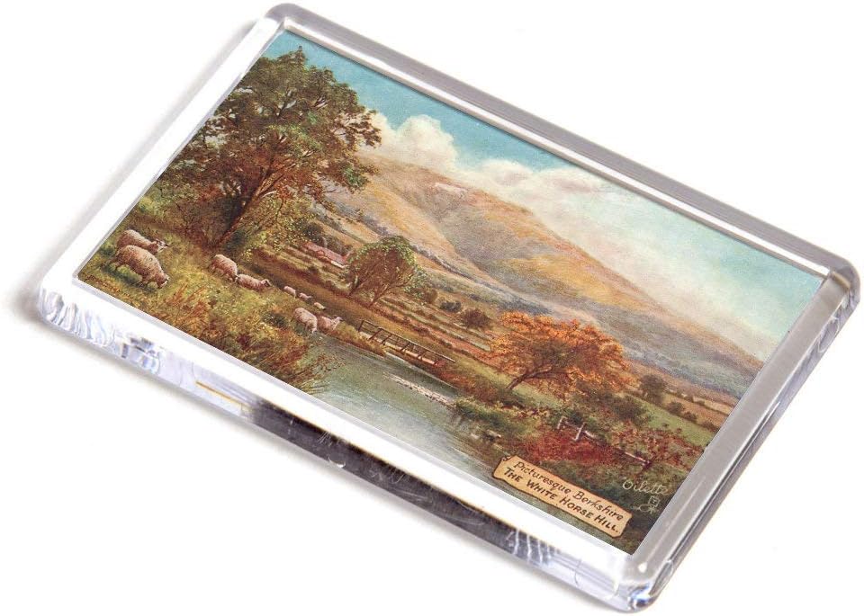 ILoveGifts FRIDGE MAGNET - Vintage Berkshire - The White Horse Hill