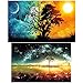 HaiMay 2 Pack DIY 5D Diamond Painting Kits Full Drill Rhinestone Painting Starry Sky Diamond Pictures for Wall Decoration, Sky Diamond Painting Style (Canvas 12×16 Inch/14×20 inch)