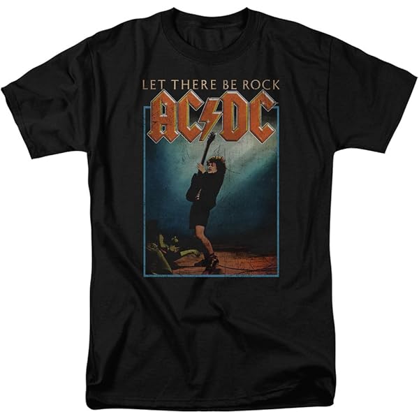 Amazon.com: AC/DC Let There Be Rock Tall T-Shirt, Black, XLT