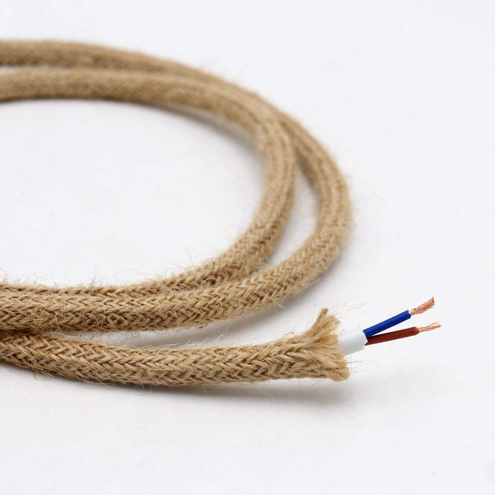 GreenSun LED Lighting 5m Textile Cable for Lamp/Linen Textile Covered Fabric Cable / 2 Core - Image 4