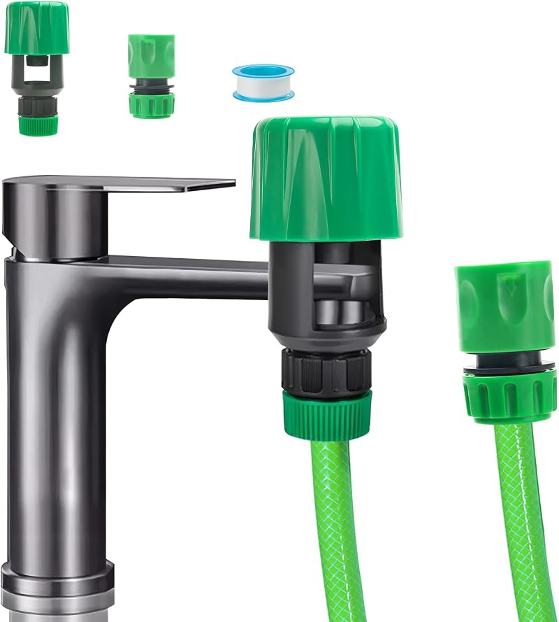 CoKeeSun Universal Kitchen Garden Tap Hose Mixer Pipe Connector Adapter