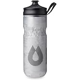 HydraPak | Polar Bottle - Polar Sport Insulated Water Bottle - BPA-Free, Sport & Bike Squeeze Bottle with Handle (Pulse White, 600ml / 20oz)
