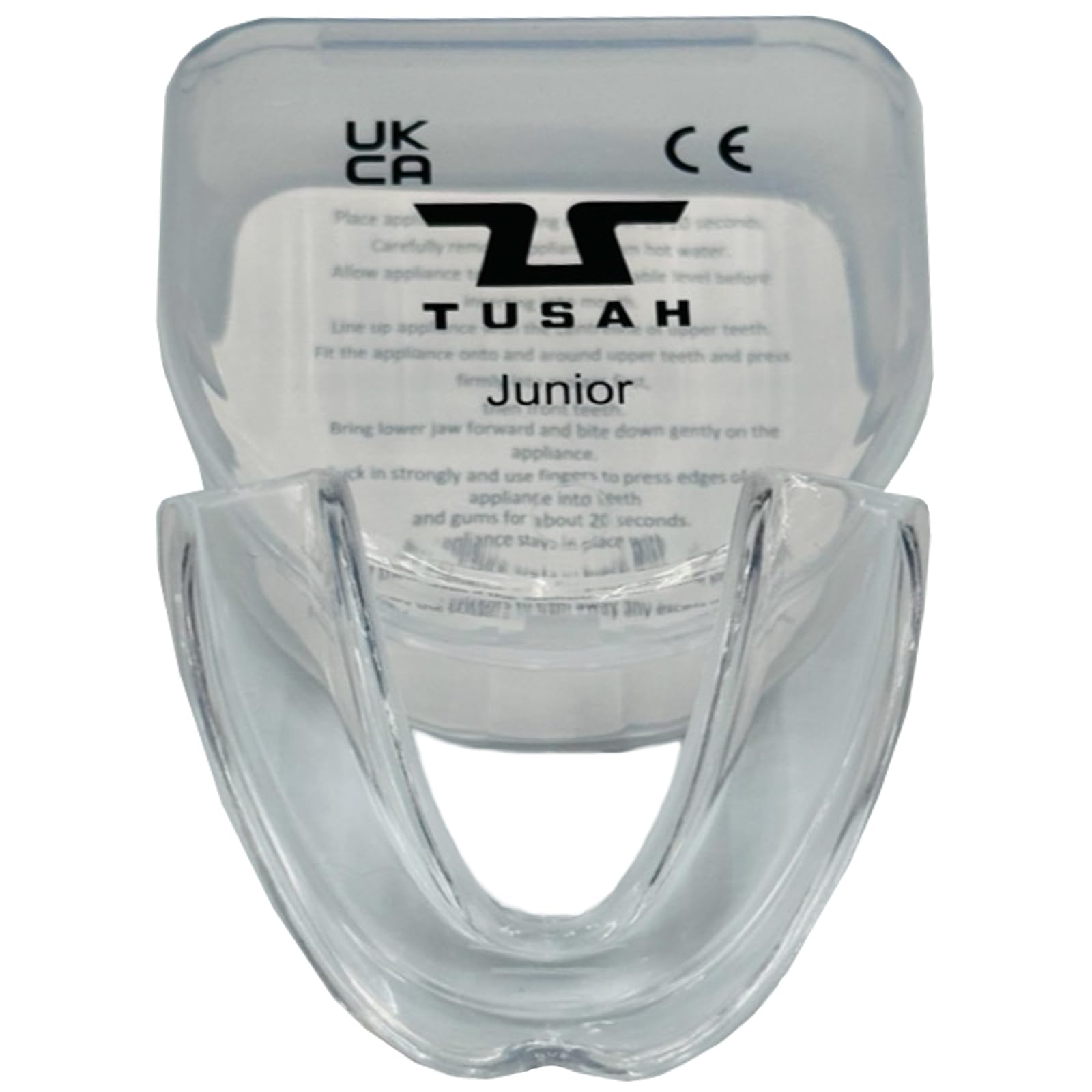 TUSAH Boil & Bite Mouth Guard Gum Shield for Kids/Adults Mouldable Mouthguard Gumshield with Case for Boxing, MMA, Rugby, Martial Arts, Judo, Karate, Hockey (Adult 12+ Yrs, Clear)