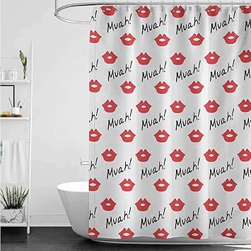 Amazon Com Homecoco Shower Curtains Green And Brown Kiss Red