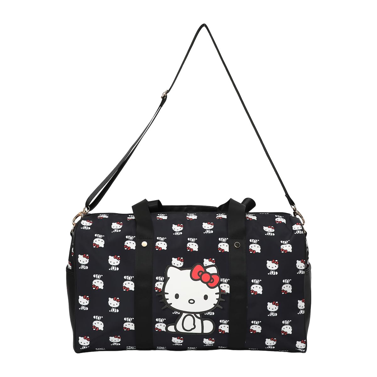 Photo 1 of Hello Kitty AOP in Nylon with PU Accents Duffle Bag