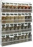 Sorbus Spice Rack Organizer [4 Tier] Country Rustic Chicken Herb Holder, Wall Mounted Storage Rack, Great for Storing Spices, Household Items and More (White)
