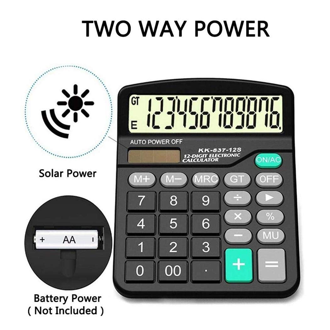 XioNiu Solar Battery Calculator Portable Large LCD Display Office Calculator Basic