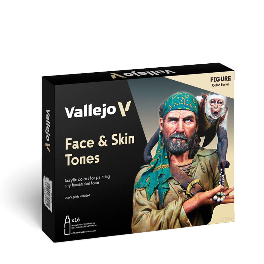 AV Vallejo Model Color Set - Face & Skin Tones (16)