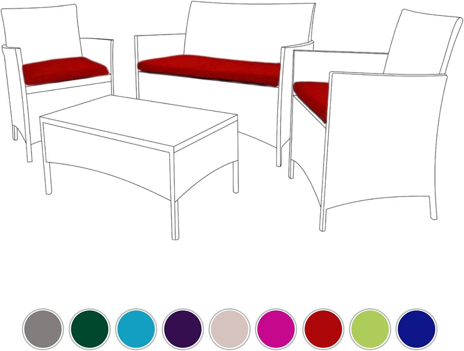 Garden Patio Furniture Sets Red 4pc Set Cushions For Keter Carolina Garden Furniture Waterproof Outdoor Garden Patio Ruggedups Com