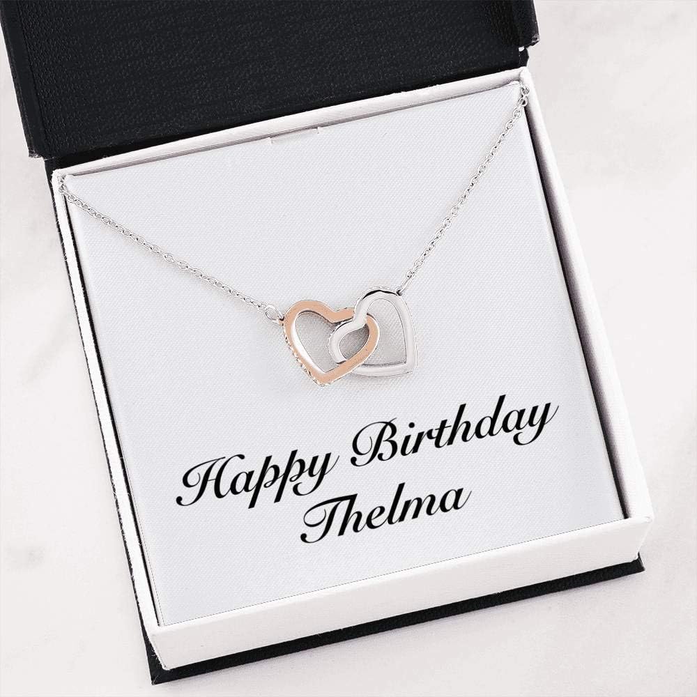 Brand On Sale Clearance Happy Birthday Thelma Interlocking Hearts Necklace Personalized Name Gifts Clothing Fashion Ramirobianchi Com Ar