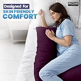 Rohi Orthopaedic V Pillowcase Only Plum 70x30cm Microfibre Anti Allergy view 4
