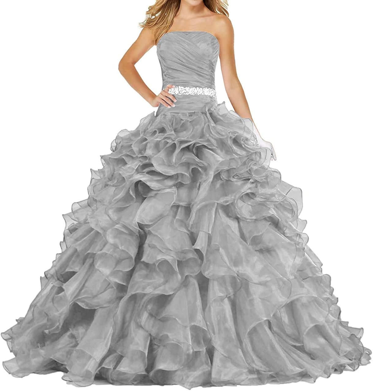 PD Women's Sweetheart Quinceanera Ball Gown Beaded