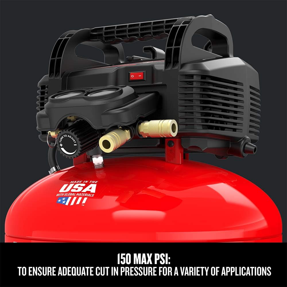 CRAFTSMAN Air Compressor, 6 gallon, Pancake, Oil-Free with 13 Piece Accessory Kit (CMEC6150K): Home Improvement