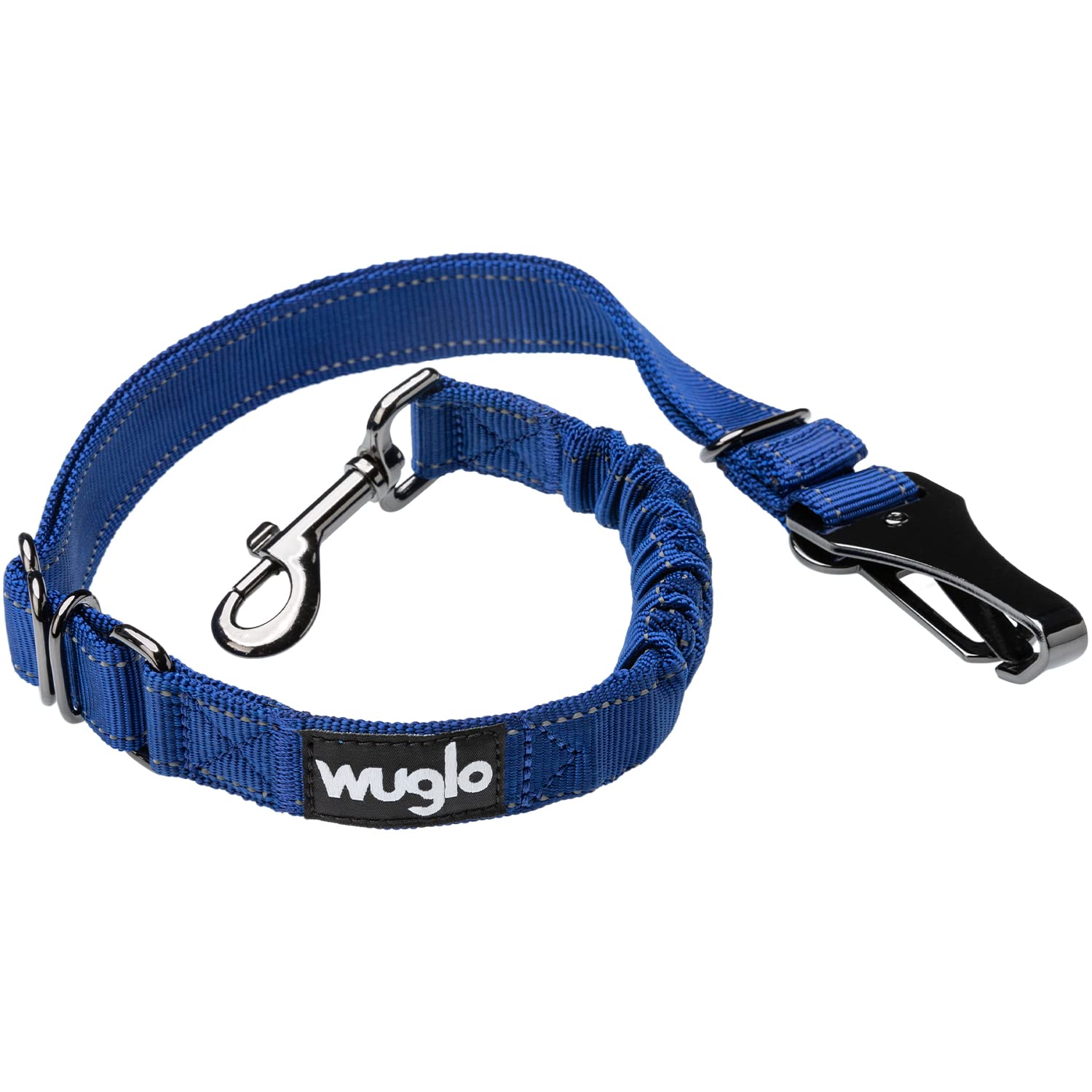 Wuglo 30-95cm Dog Seat Belt - Dog Car Harness for Child Safety Seat - Hook Latch Bar & Seat Belt Buckle - Adjustable Universal Dog Seatbelt for Car Travel (Dark Blue) — image 1
