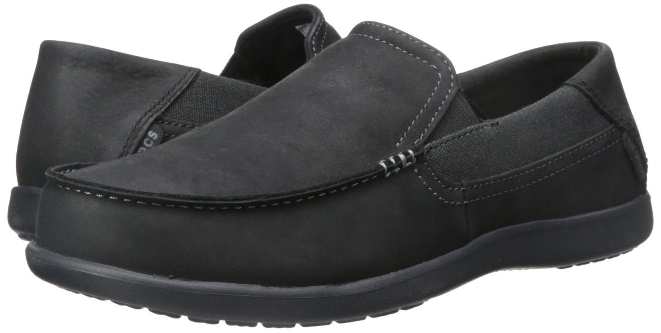 crocs santa cruz 2 luxe leather black