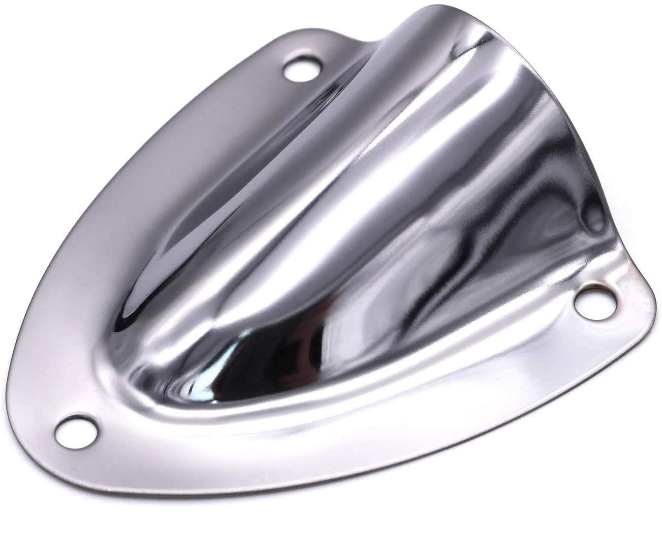 POFET 2pcs Large Stainless Steel Midget Clamshell Ventilator Wire Cable Vent Cover For Boat Marine