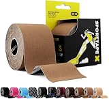 SPORTTAPE Skin Tones Kinesiology Tape 5cm x 5m Light Brown Waterproof