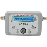 Digital Satellite Finder Meter for DirecTV, DC 13-18V 950-2150 MHz Strength Meter with Buzzer and ATT Function, 52-60dB Analog Satellite Finder