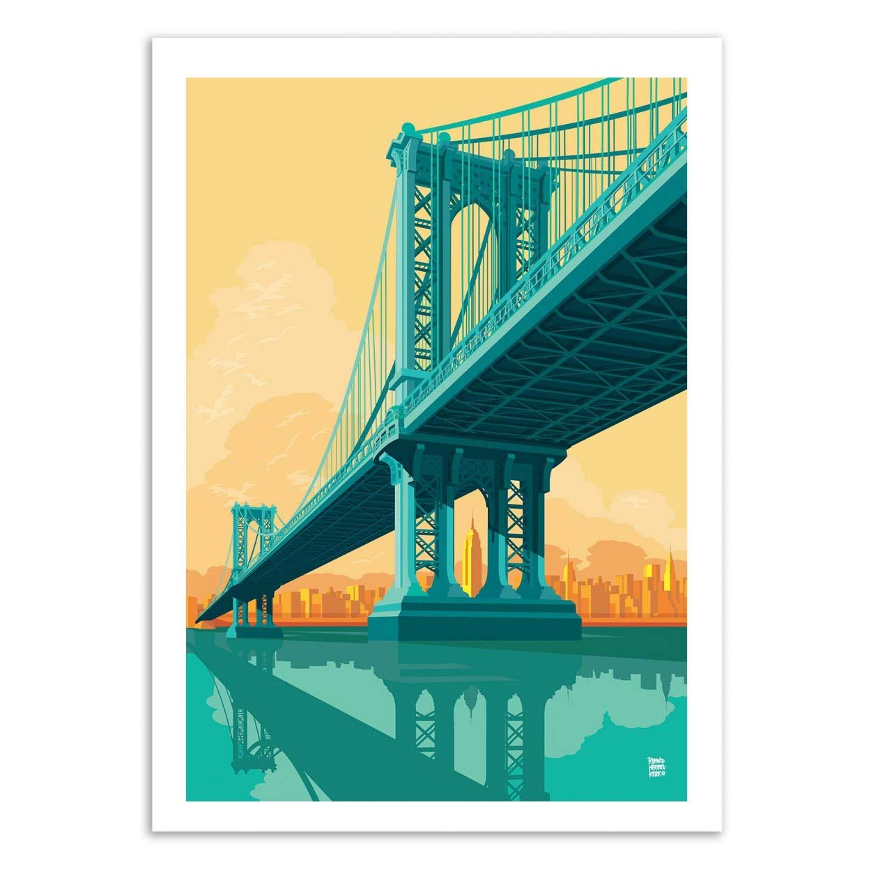Wall Editions Art-Poster - Manhattan Bridge - Remko Heemskerk
