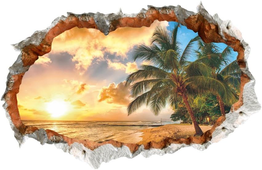 Winhappyhome Coconut Tree Beach 3D Naturgetreue GefäLschte Wand