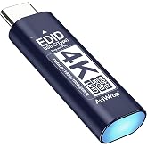 AviWrap USB Type-C Dummy Plug,4K EDID Emulator Virtual Adapter | Type-C DDC Dummy Plug,Headless Ghost Display EDID Emulator Support 2K/4K 60Hz,1080P/120Hz,for Mac/PC/Linux remote desktop