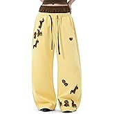 Aelfric Eden Dachshund Baggy Sweatpants Double Waist Wide Leg Sweatpants Unisex Y2k Casual Pants Trousers