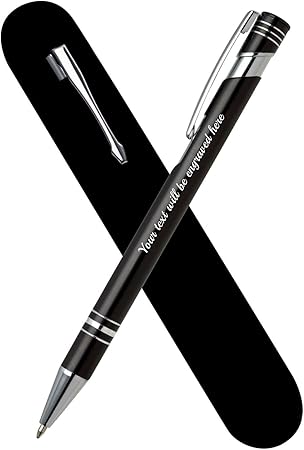 Amazon 巨大なボールペン ベルベットポーチ ブルー ブラックインク ブラック ペン 文房具 オフィス用品