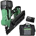 Metabo HPT 18V MultiVolt™ Cordless Framing Nailer Kit | Accepts 2-Inch up to 3-1/2-Inch Clipped & Offset Round Paper Strip Nails | 30 Degree Magazine | NR1890DCS