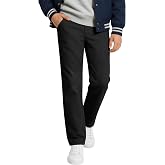 JoyMotion Boys Pull on School Uniform Pants Dress Pant | Elastic Waist School Pants, for Kids 5-14 Years, Pull on Dress Pants, Side Pockets &amp; Straight Leg, Kid Uniform, Dress Slacks