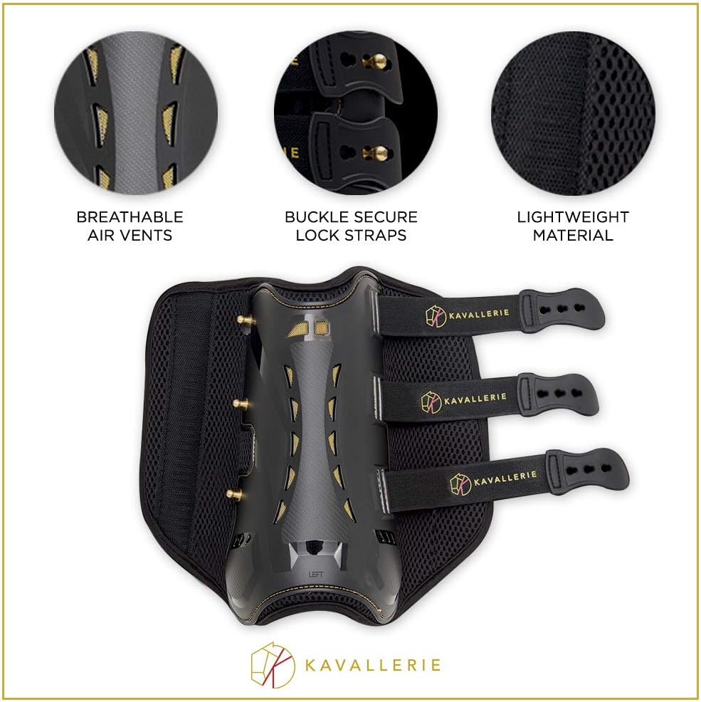 Kavallerie Dressage Boots for Horses Pro-K 3D Air-Mesh Horse Boots, Secure Leg Protection, Lightweight and Tough White & Black Dressage Sports Boots: Pet Supplies