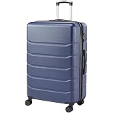 NEWBULIG 20 Inch Carry On Luggage, Suitcase with Spinner Wheels | Expandable, ABS Hard Shell, Lightweight, Rolling, Smooth, TSA Lock, Business Trips, Short Vacations, Blue